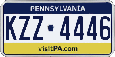 PA license plate KZZ4446