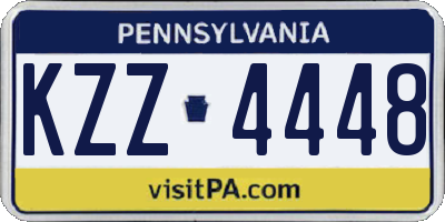 PA license plate KZZ4448