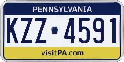 PA license plate KZZ4591