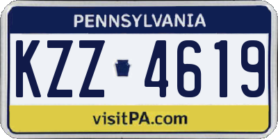 PA license plate KZZ4619