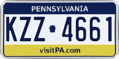 PA license plate KZZ4661