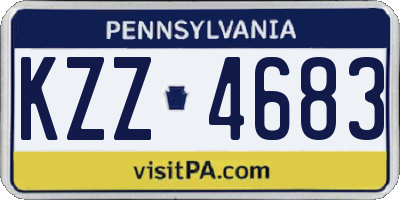 PA license plate KZZ4683
