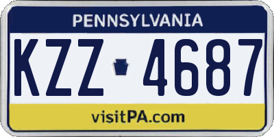 PA license plate KZZ4687