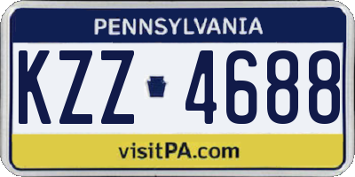 PA license plate KZZ4688