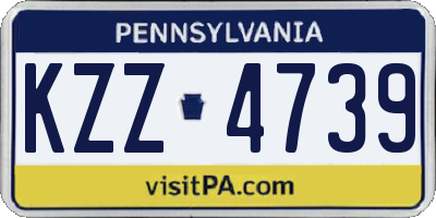 PA license plate KZZ4739