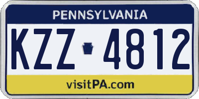 PA license plate KZZ4812