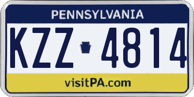 PA license plate KZZ4814