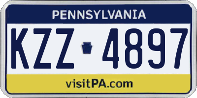 PA license plate KZZ4897