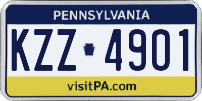 PA license plate KZZ4901