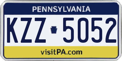 PA license plate KZZ5052