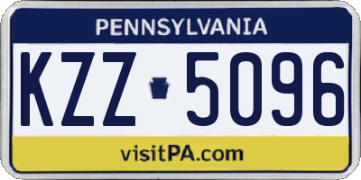 PA license plate KZZ5096
