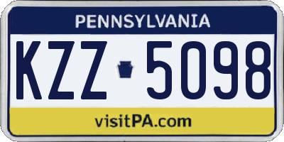 PA license plate KZZ5098