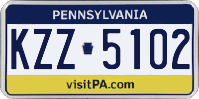 PA license plate KZZ5102