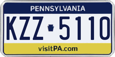 PA license plate KZZ5110