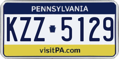 PA license plate KZZ5129