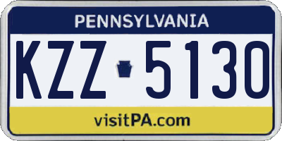 PA license plate KZZ5130