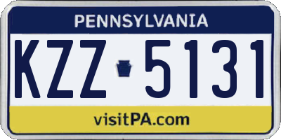 PA license plate KZZ5131
