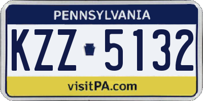 PA license plate KZZ5132