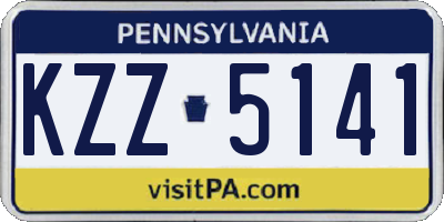 PA license plate KZZ5141