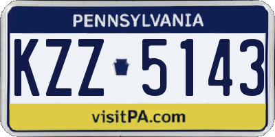 PA license plate KZZ5143