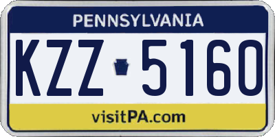 PA license plate KZZ5160