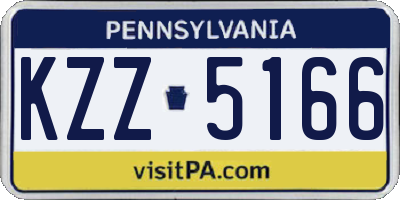 PA license plate KZZ5166