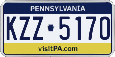 PA license plate KZZ5170