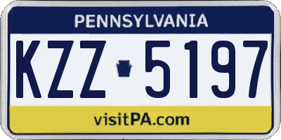 PA license plate KZZ5197