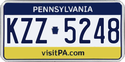 PA license plate KZZ5248