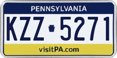 PA license plate KZZ5271