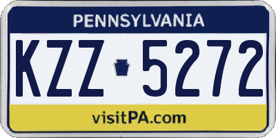 PA license plate KZZ5272