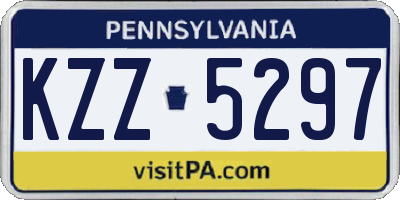 PA license plate KZZ5297