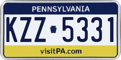 PA license plate KZZ5331