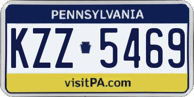 PA license plate KZZ5469