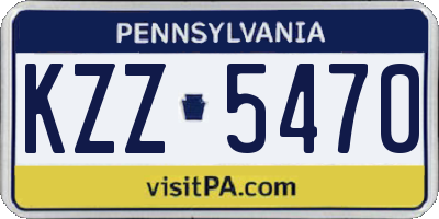 PA license plate KZZ5470