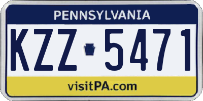 PA license plate KZZ5471