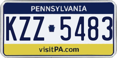 PA license plate KZZ5483