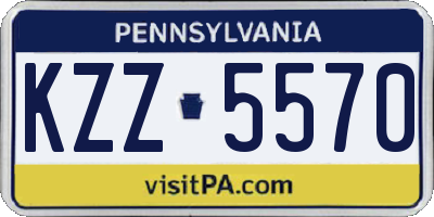 PA license plate KZZ5570