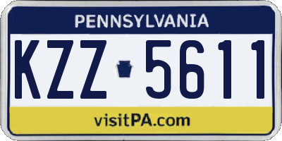PA license plate KZZ5611