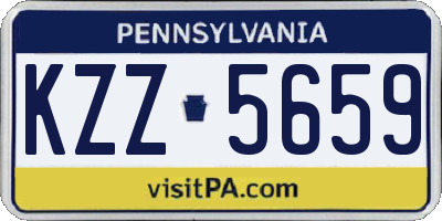 PA license plate KZZ5659