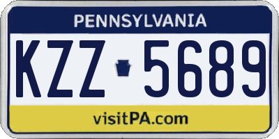 PA license plate KZZ5689