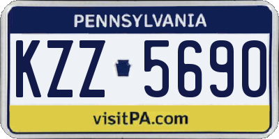 PA license plate KZZ5690