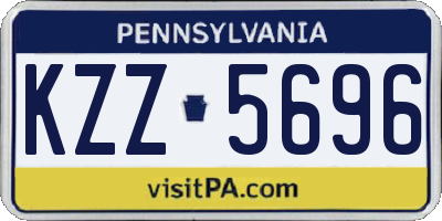 PA license plate KZZ5696