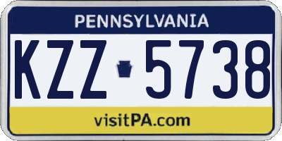 PA license plate KZZ5738