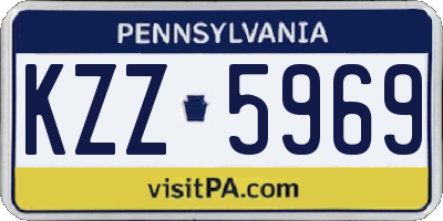 PA license plate KZZ5969
