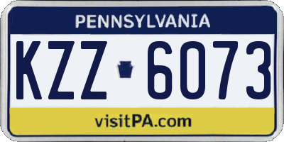 PA license plate KZZ6073