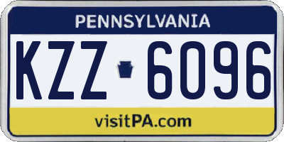 PA license plate KZZ6096