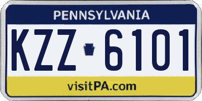 PA license plate KZZ6101