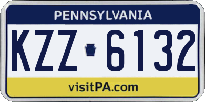 PA license plate KZZ6132