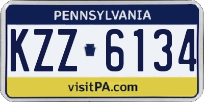 PA license plate KZZ6134